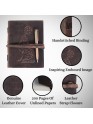  Leather Bound Journal Brown Writing Diary Plain Notebook Embossed Sketch Notepad